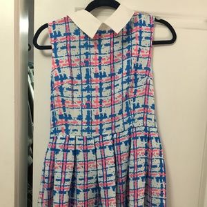 ASOS Peter Pan Collar Dress with Houndstooth Print